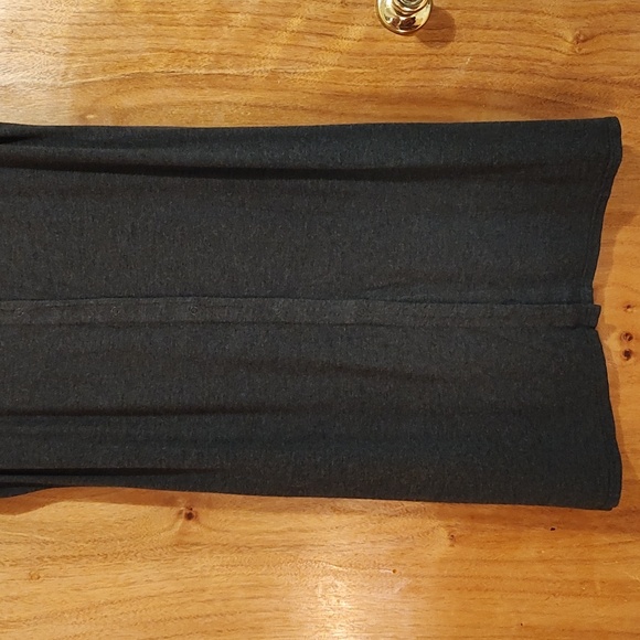 Frida Mom Delivery Nursing Gown Charcoal Gray Stretch Jersey Maternity One Size - Picture 9 of 12